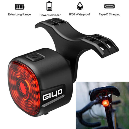 USB Rechargeable Bike Tail Light with Brake Sensor, Super-Bright LED Rear Light for Mountain & Road Cycling
