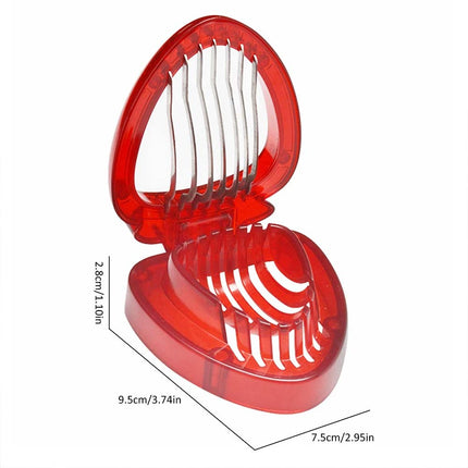 Stainless Steel Strawberry Slicer with Sharp Blade – Fruit Cutter Tool