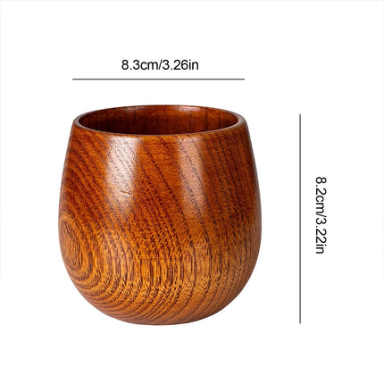Handcrafted Charred Wooden Bourbon Glass 240ml Whiskey Cup