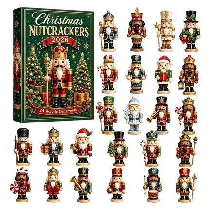 2026 Nutcracker Advent Calendar 24-Day Christmas Countdown 2D Acrylic Gift
