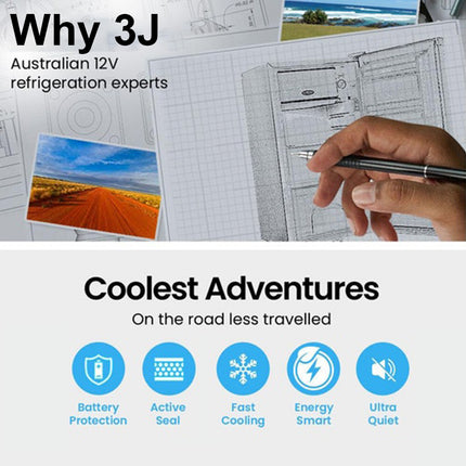 85L RV Compressor Fridge Freezer | 12/24V DC & 110-240V AC | Portable for Car, Truck, Boat, Camping