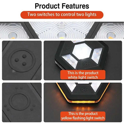 360° Rotating Magnetic LED Car Warning Light - High Visibility Flashing Safety Beacon
