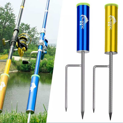 Metal Fishing Rod Holder Ground Stand Support for Lake Beach & River