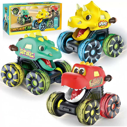 Light Up Dino Monster Truck – Press & Go Toddler Toy Car