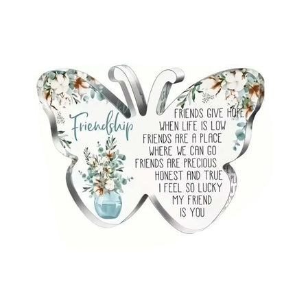 Acrylic Plaque Friendship Gift for Best Friend Her Birthday Thank You 12CM