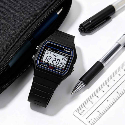 Classic New Digital Retro Sport Watch with Alarm & Stopwatch – Black for Kids & Students
