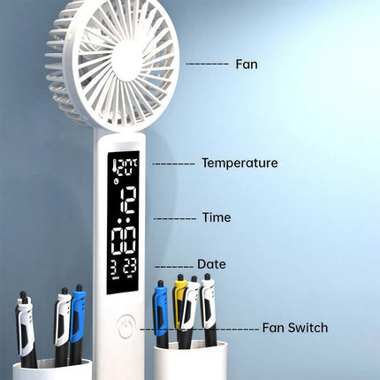 4-in-1 LED Desk Lamp with Fan, Dimmable for Reading & Night Light