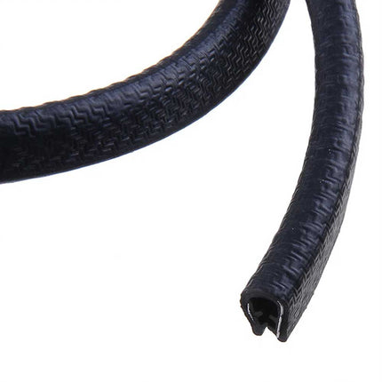 5M Black U-Shape Car Door Edge Guard | Rubber Seal Trim Protector Strip for Door Boot/Trunk