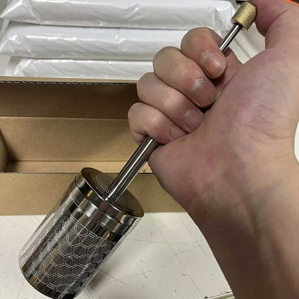Portable Travel Coffee Maker with Reusable Filter - French Press Style