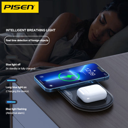 3-in-1 Transparent Wireless Charging Station for iPhone AirPods & Watch
