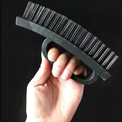 Hand Wire Brush with D Handle for Rust, Paint, and Dirt Removal - BBQ & Metal Cleaning Tool