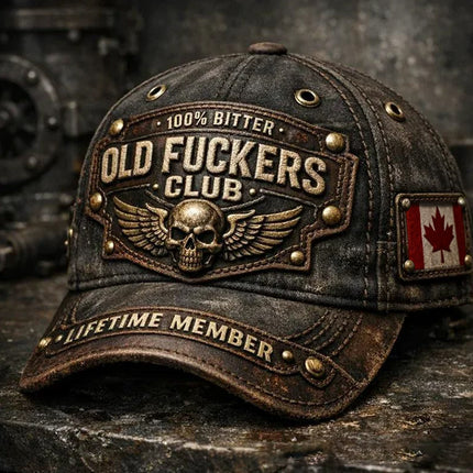 Vintage Distressed Baseball Cap, Adjustable 3D Embroidery Funny Hat for Men