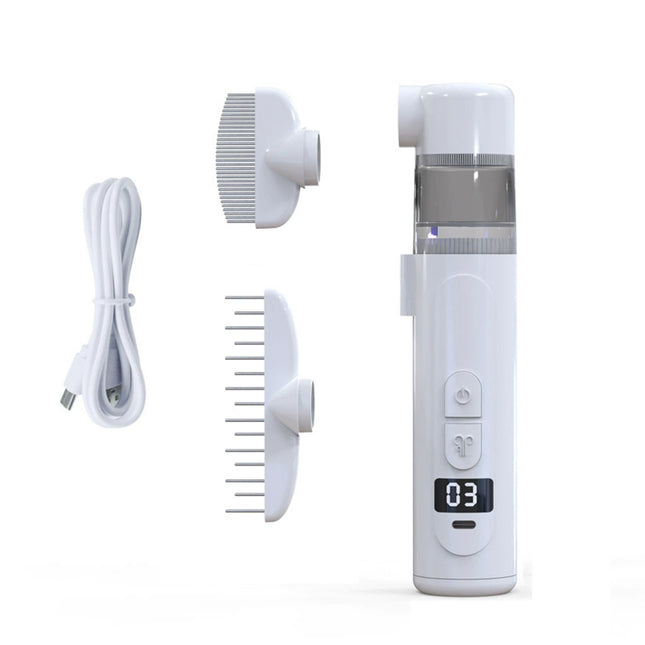 2-in-1 Rechargeable Electric Pet Flea Comb Detangling & Lice Brush