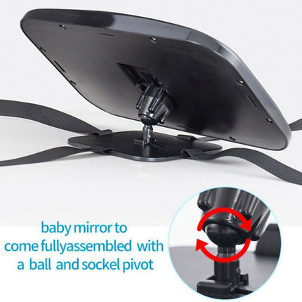 Wide-Angle Baby Car Seat Mirror – Safely Monitor Rear-Facing Infant & Toddler