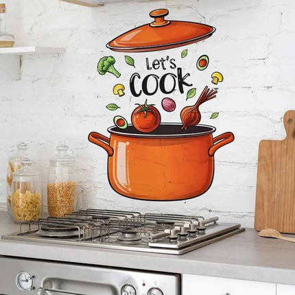 Cartoon Kitchen Wall Sticker Removable Self-Adhesive Vinyl Decor