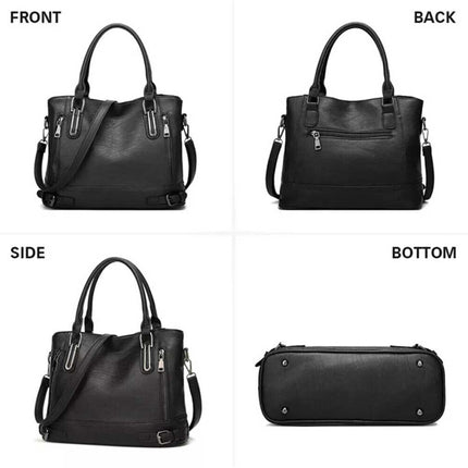 PU Leather Shoulder Tote Bag, Crossbody Purse for Women