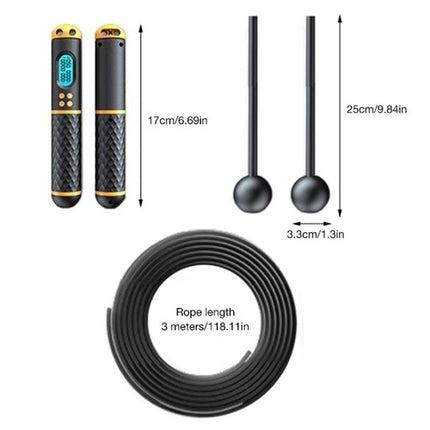 2 in 1 Jump Rope with Digital Counter & Calorie Count – Cordless Skipping Rope