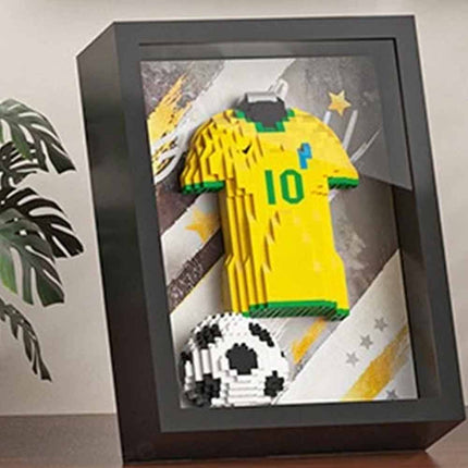 3D Football Shirt Brick Display with Art Frame - Wall/Desk Fan Gift
