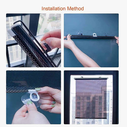 Universal Fit Retractable Car Sunshade - Windshield Heat Blocker & Sun Visor
