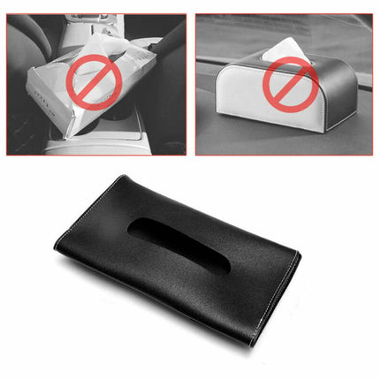 Universal Sun Visor Tissue Box Holder for Car - Strapped Napkin Dispenser Accessory