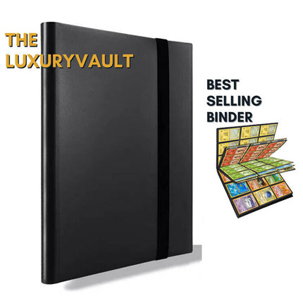 9-Pocket Trading Card Binder Zip Cover with Strap