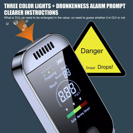 Professional-Grade LCD Digital Breath Alcohol Tester – Personal Breathalyzer for Self-Testing