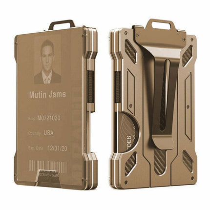 Aluminum RFID Card Holder Slim Credit ID Wallet Money Clip for Men
