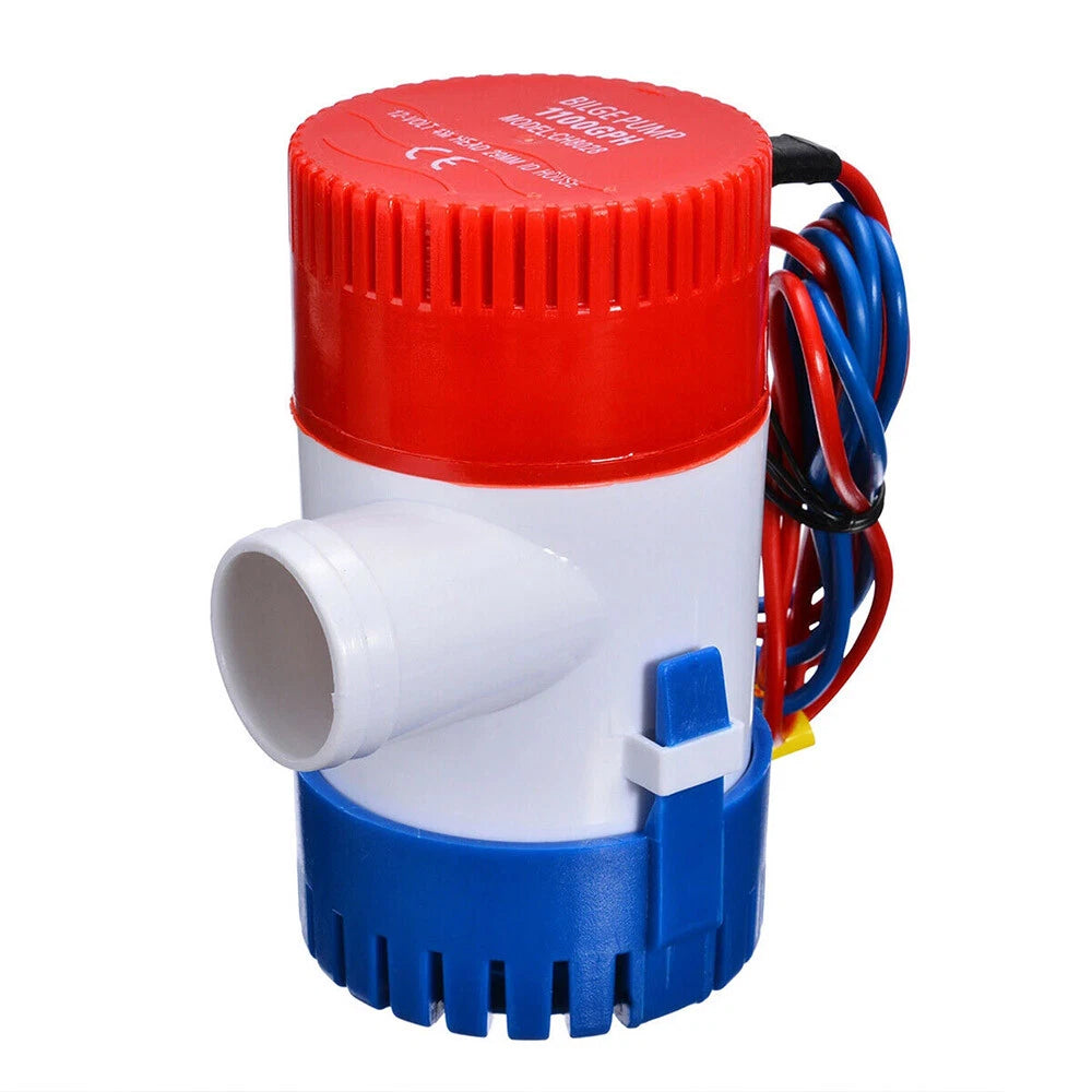 1100GPH 12V Automatic Bilge Pump - Submersible Marine Boat Water Pump for Yacht, Bass Boat, Sailboat