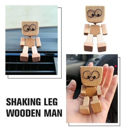 Wooden man car decoration ornament 12 emoticon accessories