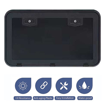 RV Storage Access Door - UV Stabilized Polypropylene, Multiple Sizes & Styles (Square/Rectangle/Rounded)