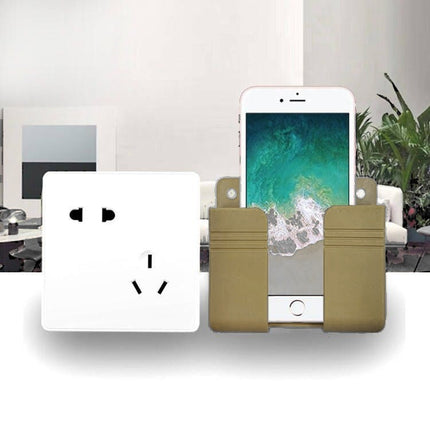 4Pcs Wall Mounted Remote Control Storage Rack & Phone Holder Home Decor