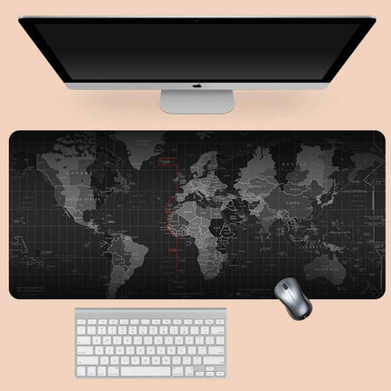 90x40CM World Map Large Non-Slip Desk Mat for Gaming Laptop & Keyboard