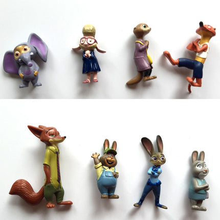 12PCS Zootopia Judy Nick Mr Big Mini PVC Figures Set