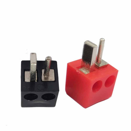 2PCS 2-Pin DIN Hi-Fi Speaker Plug Set with Screw Connections Red & Black