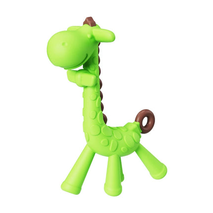 3Pcs Baby Silicone Teething Toothbrush Giraffe Shape BPA-Free Soft Chew Toy for Infants Teething Relief