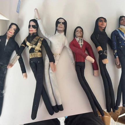 6Pcs 28cm Michael Jackson Plush Figure Doll Abstract Joint Mobility Toy