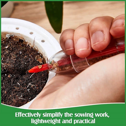 Handheld Seed Dispenser Set of 4, Manual Seeder Sower for Garden Pots & Planting
