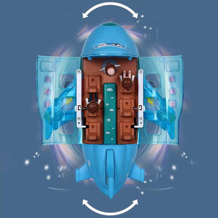 360° Rotating Electric Toy Plane with Sound & Light, Xmas Gift for Boys