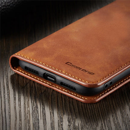 Premium Leather Magnetic Flip Wallet Case for iPhone 17