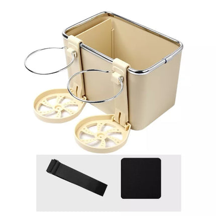 Universal Car Armrest Storage Organizer - with Dual Cup Holders and Tissue Box Holder