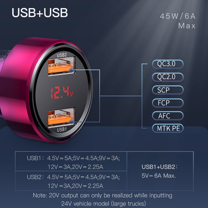 Baseus 45W Car Charger: PD3.0 QC4.0 Fast USB-C Adapter for MacBook Air, iPhone 15, Galaxy, iPad Pro in Car