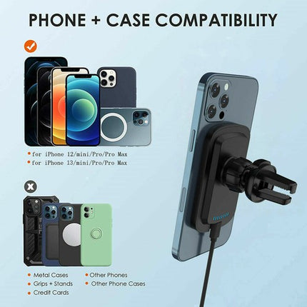 MagSafe Wireless Car Charger Phone Holder Mount for iPhone 12-14 Pro Max