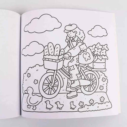 Cozy Daily Girl Moments: Coloring Book for Teens & Adults