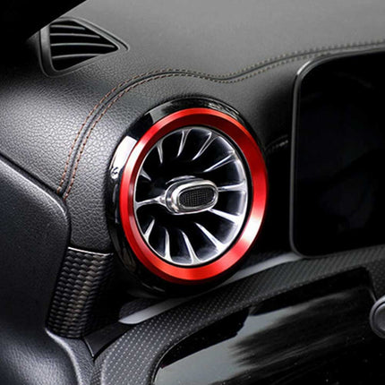 7-Piece Red Aluminum Alloy Air Vent Covers Trim for Mercedes-Benz A-Class, B-Class, GLA, GLB, A200L