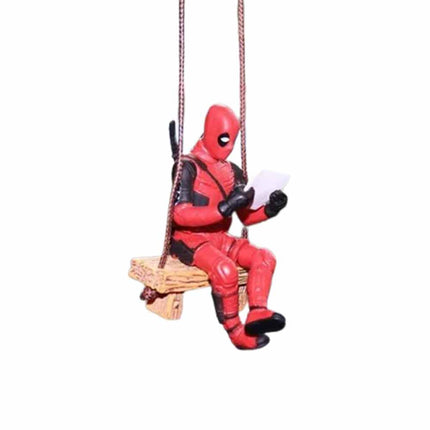 Whimsical Reading Figure Car Accessory | Swinging Dashboard Dangler