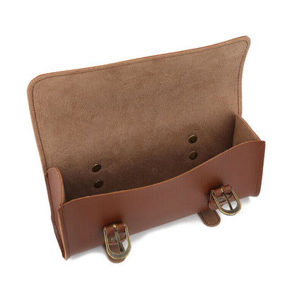 Vintage PU Leather Bike Saddle Bag Cycling Tail Pannier Pouch