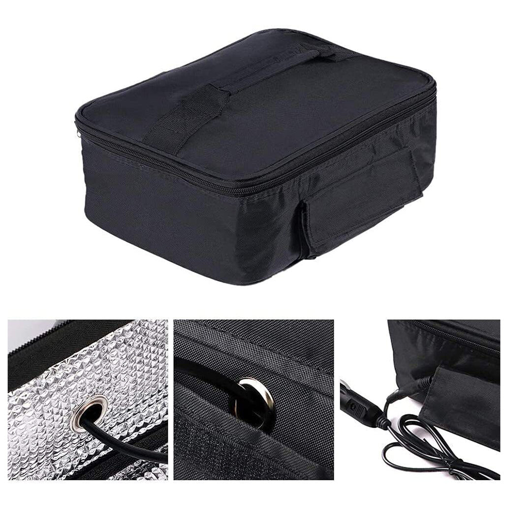 12V Portable Electric Lunch Box: 3-in-1 Car Food Warmer & Heated Meal Container for Home, Office, & Travel