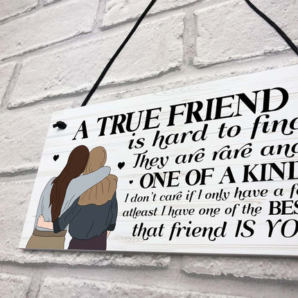Wooden Friend Gift True Friend Wall Decor for Her Christmas Birthday