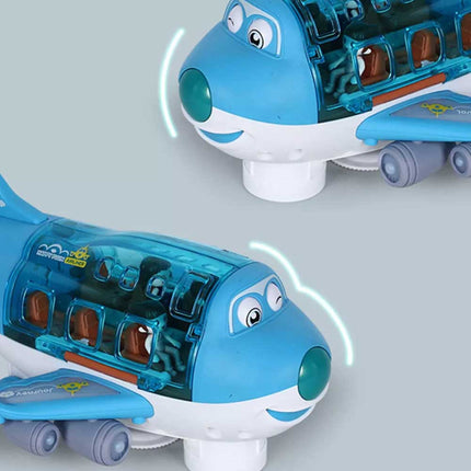 360° Rotating Electric Toy Plane with Sound & Light, Xmas Gift for Boys