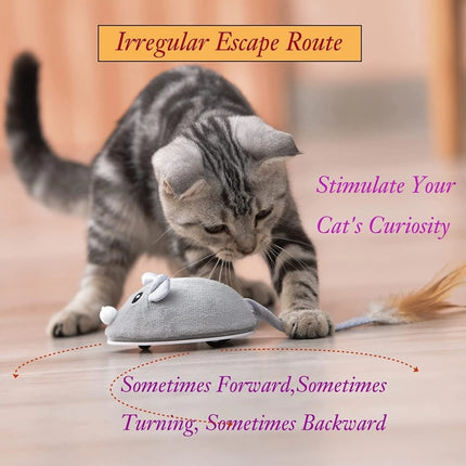 Smart Auto Moving Rechargeable Interactive Mouse Toy for Cats
